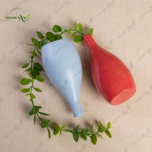 Vase en bambou enroulé Art Déco, écologique, durable, artisanal, décoration d'appoint de table à Nam Dinh - Product Image 5