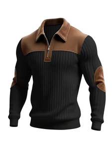 เสื้อสเวตเชิ้ตผ้าฟลีซโพลีเอสเตอร์แบบซิปครึ่งตัวสำหรับผู้ชาย พร้อมปักโลโก้ สำหรับผู้ซื้อปลีก - Product Image 6