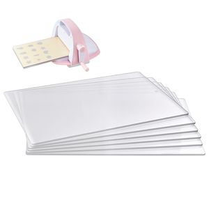 Plaques de découpe en polycarbonate transparent, lot de 6, 12,13 x 8,5 x 0,12 po, compatibles avec les tampons de découpe pour l'embossage - Product Image 1