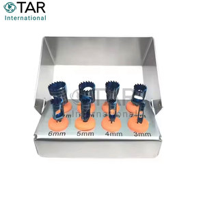 ชุดดอกสว่านเจาะฟันแบบพรีเมียม 8 ชิ้น พร้อมเคลือบไทเทเนียมสีน้ำเงิน สำหรับการปลูกถ่าย ซินัสลิฟท์ ผ่าตัดกระดูก และเครื่องมือแพทย์ทางทันตกรรม - Product Image 3