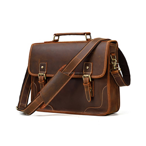 Porte-documents en cuir véritable avec logo personnalisé, sac pour ordinateur portable de qualité supérieure pour hommes, fabricant OEM ODM, fournisseur en gros - Product Image 5