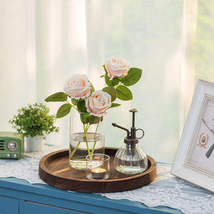 Plateau rond durable en bois de manguier Plateau rustique écologique pour table basse Salle à manger Cuisine Ferme et salon Décor - Product Image 5