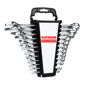 Chrome Vanadium Combination <b>Spanner</b> <b>Set</b> with Storage Rack. Metric Open End & <b>Ring</b> Wrench <b>Set</b> for Workshop SIzes 8-19mm <b>Set</b> of 12 - Product Image 1