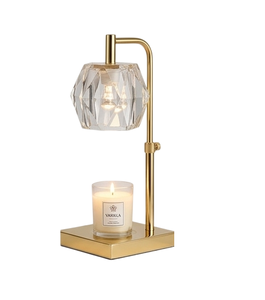 Lámpara Calentadora de Velas Eléctrica Premium con Pantalla de Vidrio y Base de Latón para Uso en Interiores, Aromaterapia, Decoración de Mesa - Product Image 4