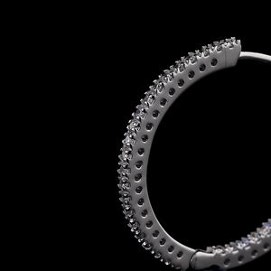 Pendientes de Aro Dhanlaxmi Export ER 4600 de Oro Blanco de 14K con Diamantes Cultivados en Laboratorio de 2.00 CTW, Certificados por IGI, Joyería Fina de Lujo para Mujer - Product Image 4