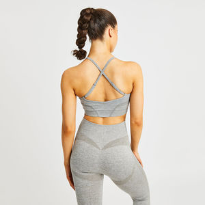 Conjunto de Yoga Corto de Alta Calidad para Mujer, Ecológico, Antibacterial, de Secado Rápido y Transpirable, 2 Piezas, Servicio OEM, Precio Razonable - Product Image 5