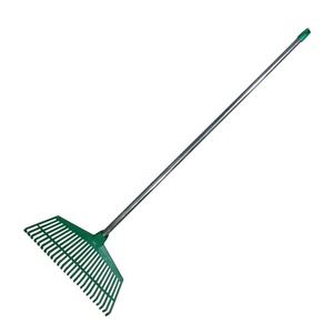 Râteau à feuilles à 26 dents, râteau à gazon, outils de jardinage avec manche en acier léger et tête en plastique durable - Product Image 1