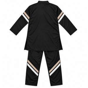 Conjunto de Kurta y Pantalón Personalizado con Bordado Musulmán, Cuello Redondo, Manga Larga, Corte Recto, Largo hasta la Pantorrilla, Ropa Tradicional para Hombre, Pantalones Jogger - Product Image 5