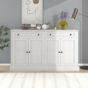 Credenza da Cucina con Ripiani Regolabili, Mobile Buffet con 2 Cassetti e 4 Ante per Sala da Pranzo e Soggiorno - Product Image 3