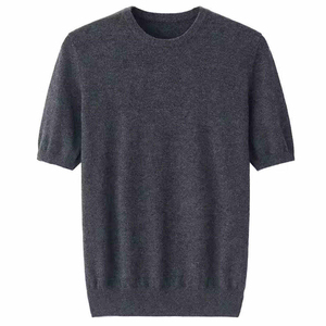 T-shirt Oversize en Coton Coupe Ample Épaules Tombantes Manches Courtes Col Rond Uni Décontracté Quotidien Grande Taille Vêtements en Gros - Product Image 5