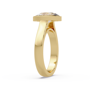 Luxury <b>Rings</b> Jewelry 14K Pure <b>Gold</b> Oval Cut Lab Grown Diamond 2.00 Ct IGI Certified Bezel <b>Set</b> Engagement <b>Rings</b> Wedding <b>Rings</b> - Product Image 3
