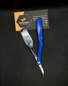 Rasoir de sécurité pliant en acier inoxydable à lame unique avec manche en plastique, haute qualité, pour barbier, logo personnalisé, pour hommes et barbe, vente en gros - Product Image 4