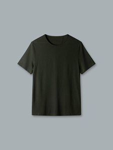 T-shirt pour femme de haute qualité, col rond, coupe ajustée, manches courtes, uni, décontracté, tendance - Product Image 3