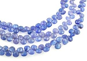 Cuentas facetadas de tanzanita natural en forma de corazón de 4MM-6MM, hilo de cuentas de tanzanita, cuentas sueltas de tanzanita para pulsera y collar. - Product Image 2