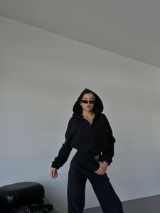 Survêtement de créateur, sweat à capuche court, vêtements de sport haut de gamme, OEM ODM, fabrication sur mesure, marque privée, fabricant en gros - Product Image 6