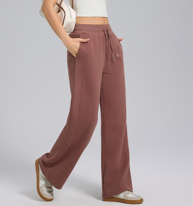 OEM Women Flare Pants Breathable Workout Fleece Trousers Solid Thick Warm Female <b>Running</b> Jogger Pants Reasonable <b>Price</b> - Product Image 1