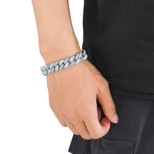 Premium Quality 925 Silver Moissanite Diamond Miami Cuban Bracelet <b>for</b> <b>Men</b> Hip Hop Jewelry Available <b>for</b> Affordable Price - Product Image 3