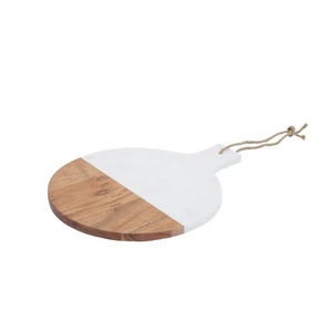 Planche à découper en marbre et bois d'acacia, vente en gros d'usine, avec poignée en corde, accessoires de cuisine - Product Image 2