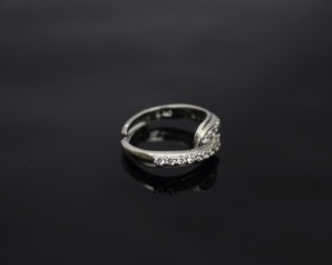 White Gold Diamond Engagement <b>Ring</b> Pave Setting Minimalist Style Women's Band Round Brilliant Cut - Product Image 4