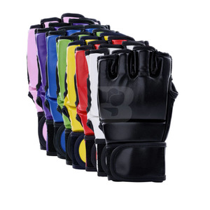 Fabrication professionnelle de gants de MMA en cuir PU à demi-doigts, entièrement personnalisables avec logo et couleurs sur mesure, toutes tailles pour adultes. - Product Image 5