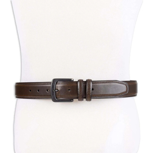 Ceintures en cuir de vachette marron formelles avec boucle à ardillon rectangulaire en fer, conception monobloc durable - Product Image 4