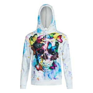 Nuevo y Moderno, Cómodo, Diseño Único, Última Moda, Corte Regular, Ropa Casual de Calle, Otoño, Bolsillo, Estampado Artístico de Mariposas, Alta Calidad - Product Image 1