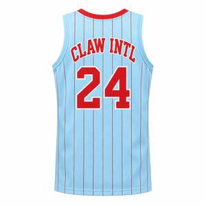 เสื้อบาสเก็ตบอล CLAW INTL สีฟ้าอ่อน เบอร์ 24 คอสูง สำหรับผู้ชาย วัยรุ่น ผ้าตาข่าย ระบายอากาศ แห้งเร็ว สายปรับได้ทุกขนาด - Product Image 4