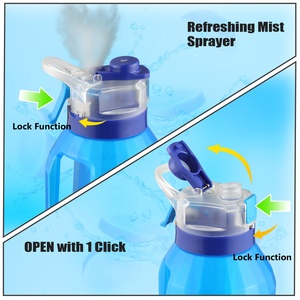 Motivation Gym <b>Bottle</b> Half Gallon 2200ml BPA Free High Quality PP Plastic Drinkware Low MOQ with <b>Mist</b> and <b>Spray</b> Feature - Product Image 3