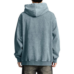 Custom Heavyweight <b>Vintage</b> Acid Wash Hoodie <b>Oversized</b> Streetwear Unisex Mineral Wash Pullover Plain Stone Wash <b>Sweatshirts</b> Men - Product Image 5