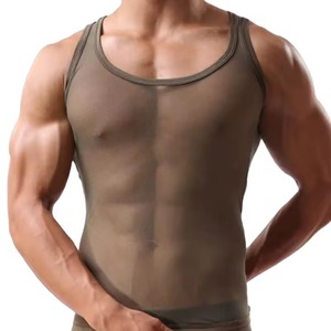 เสื้อกล้ามตาข่ายผู้ชาย ระบายอากาศได้ดี ผลิตจากผ้าฝ้าย 100% พร้อมส่ง - Product Image 3