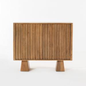 Buffet en bois à 2 portes Vandana Falcon Hexa avec rangement élégant pour les intérieurs de maisons modernes - Product Image 1