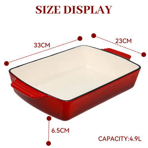 Cazuela Clásica Premium Apta para Horno con Tapa de Vidrio/Cerámica, Forma Rectangular, Apta para Lavavajillas, para Hornear - Product Image 6