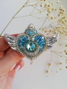 MD HANDICRAFTS Vintage Inspired Handmade Embroidery Beaded <b>Pin</b> for Classic Fashion Lovers-Unisex Wedding & Anniversary - Product Image 6