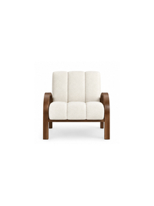 Sillón de Cuero Premium de Estilo Mid-Century con Patas de Madera Sólida, Sillón Moderno Tapizado para Sala de Estar, Dormitorio u Hotel - Product Image 2