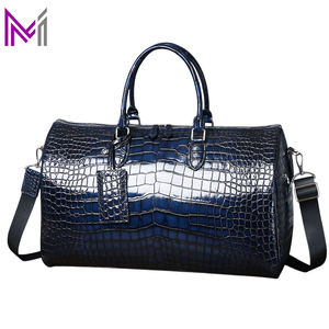 Bolsa de Viaje de Moda con Textura de Cocodrilo de PVC de Alta Calidad, Correa Ajustable, Gran Capacidad, para Fin de Semana, Aire Libre y Uso Diario - Product Image 1