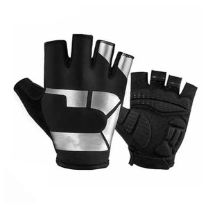 Gants de cyclisme professionnels pour VTT et vélo de route, été, en PU, respirants, légers, antidérapants, antichocs, avec rembourrage en gel, mi-doigts - Product Image 1
