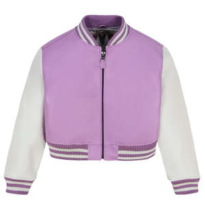 Blouson universitaire réversible en satin imperméable de haute qualité pour femme, coupe courte tendance avec fermeture éclair – Collection Hiver 2026 – Vente en gros en ligne - Product Image 1