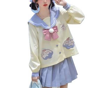 Uniforme escolar japonés, suéter de seda y algodón para primavera y otoño, estilo universitario tejido, uniforme JK, cárdigan para estudiantes y niñas, Cosplay alto - Product Image 5