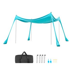 Tenda da Spiaggia UPF50+ con Protezione Solare, Altezza 6.6 ft, 10 x 10 ft, Facile da Montare, con Sacchi di Sabbia e Pali per Stabilità, per Protezione dal Sole Estivo - Product Image 1