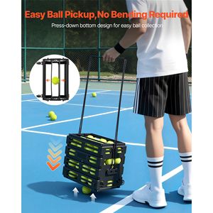 Contenitore per 80 Palline da Tennis con Ruote per Carrello da Pickleball, Facile da Raccogliere e Trasportare - Product Image 3