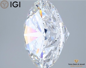 Certificat IGI 5.00 CT CVD Lab Grown E Color VVS2 Clarity Round Cut Diamond pour les conceptions de bijoux pour hommes 10.87 MM - Product Image 3
