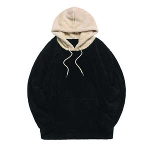 Oversize <b>Jumper</b> Hoodies Men High Quality Wholesale Solid Eco Friendly Breathable Fluffy <b>Pullover</b> Fleece Sherpa Kangaroo Pocket - Product Image 2