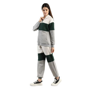 New Arrival Womens Tracksuit Color Block Sweatsuit Soft Knit <b>Zip</b> Set Fashion Tracksuit Lounge Gym Travel Everyday Comfort - Product Image 4