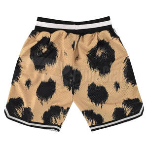 Custom Logo Basketball Shorts with Double-<b>Layer</b> Thick Mesh Fabric Cotton Style Cargo Solid Pattern Sublimation Printed Mesh - Product Image 2