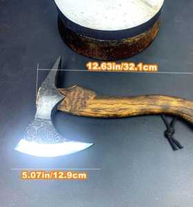 Hache industrielle OEM Cloud Whale à double lame en acier au carbone avec manche en bois, tomahawk fait main avec étui, 20 pouces - Product Image 4
