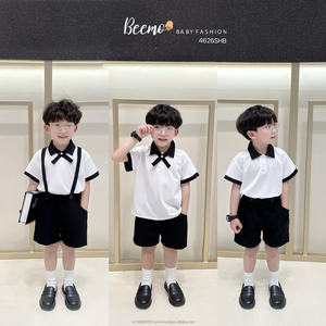 Ensembles de Vêtements de Haute Qualité pour Garçons : Polo en Toile et Short à Bretelles avec Nœud Papillon pour Bébés Garçons et Tout-Petits – Tenues de Gentilhomme - Product Image 5