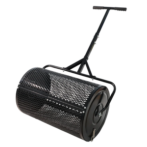 Compost & Peat Moss Spreader <b>Metal</b> Mesh Basket Lawn Topdressing <b>Roller</b> Garden Fertilizer Soil Spreader ODGGAD017 - Product Image 2