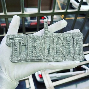 Colgante de hip hop de plata 925 de alta demanda con chapado en oro rosa Siete últimos y joyería fina de diamantes de la India - Product Image 4