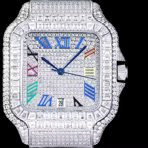 Crystal Glow Premium iced out Moissanite Diamond Quartz Watch for Men with Precision Movement and Clean Design - Product Image 2