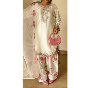 Nouvelle Collection de Costumes Salwar de Designer de Qualité Supérieure avec Dupatta, Style Soirée, Haut et Salwar Farshi pour Fêtes et Mariages - Product Image 1